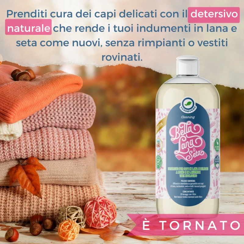 detersivo naturale per lana e delicati